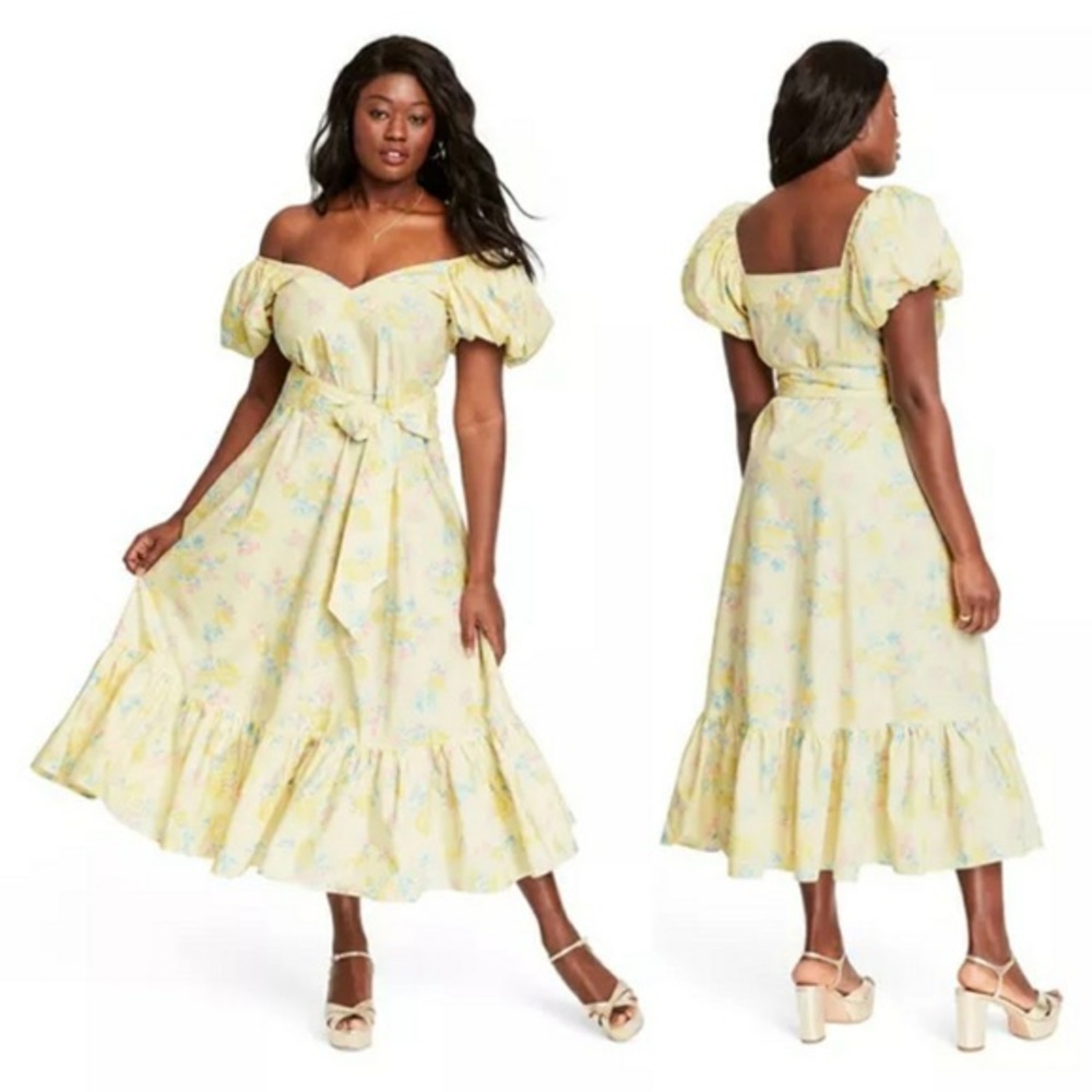 LoveShackFancy NWT yellow dress